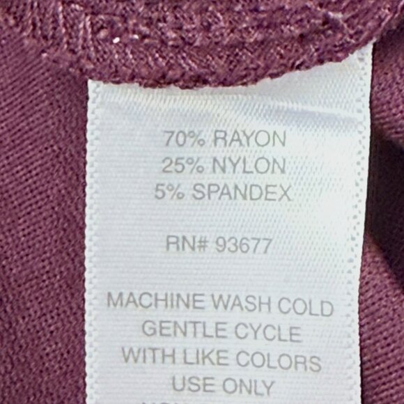 Liz Claiborne Women's Audra Wine Straight Leg Pull-on Stretch Pants Size XXL NWT - Picture 7 of 11